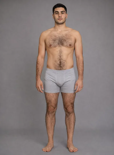 Full Body Laser Hair Removal before result